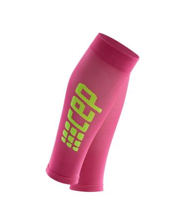 CEP - ULTRALIGHT COMPRESSION CALF SLEEVES for men | Calf sleeves with compression L Electric Pink/Green