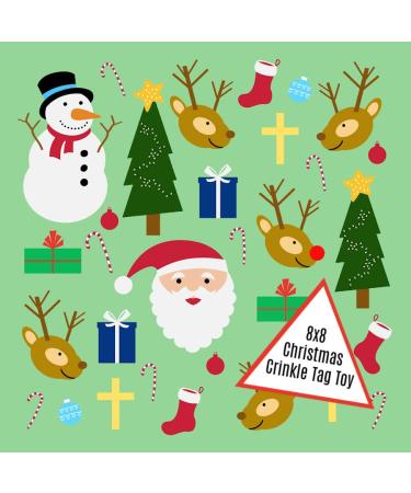 Baby's First Christmas Crinkle Tag Toy Lovey - Santa Reindeer Rudolph Stocking Stuffer - Buy Online on GoSupps.com