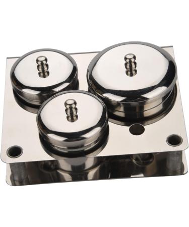 Stainless Steel Nail Art Mini Powder & Liquid Set with 3 Professional Cups Brush Holder. Rust-Resistant Enhance Your Work Image - Buy Online on GoSupps.com