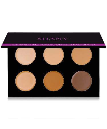 SHANY Foundation/Cream Contour & Highlighting Palette - Layer 1 - Refill for the 6 Layer Mini Masterpiece Collection Makeup Set - Buy Online on GoSupps.com