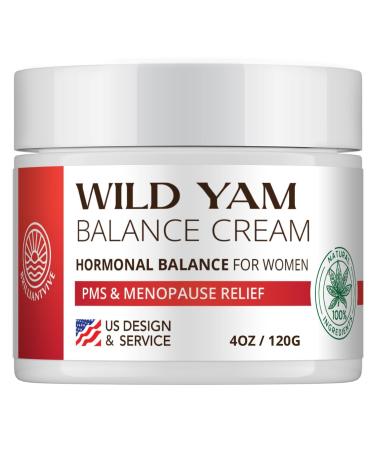 Organic Wild Yam Cream for Hormone Balance | Menopause Relief for Women | Hot Flashes & Night Sweats | 4OZ - Recommended by Barbara O'Neill - Buy Online on GoSupps.com