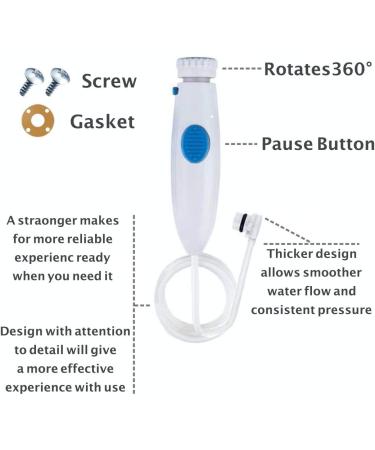 Plastic Handle Water Hose for Waterpik Oral Irrigator - Slip Resistant - Compatible with Wp-100, Wp-450, Wp-250, Wp-300, Wp-660, Wp-900 - Buy Online on GoSupps.com