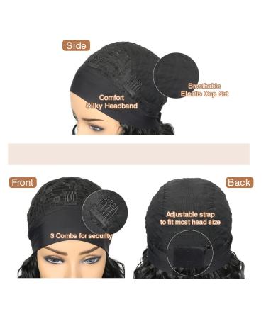 Hanne Fashion Headband Wig Short Dreadlock Goddess Hand Braided Twist Synthetic Wigs for Black Women - Daily Cosplay Braided Curly Wig 1B - Buy Online on GoSupps.com