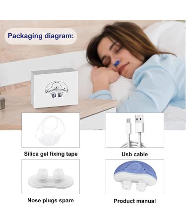 Variable Speed Electronic Anti Snoring Device with 3 Adjustable Settings - White/Purple - Buy Online on GoSupps.com
