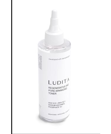 LUDITA Regenerative and Pore-Minimizing Facial Toner with AHA 10% BHA 2% Sodium Ascorbyl Phosphate Brightening Exfoliating Formula 6.76 fl oz/200ml - Buy Online on GoSupps.com