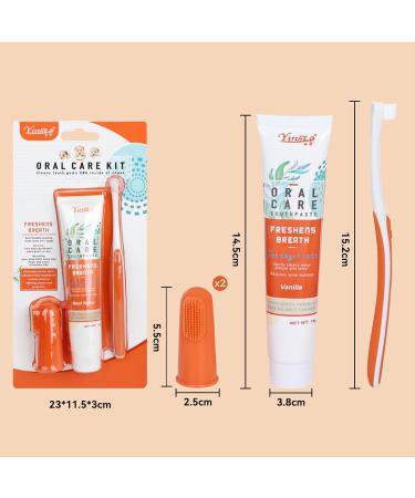 Dog toothpaste and Toothbrush Cat Toothbrushs Finger Toothbrushs 3pcs Pet Dental Care Set with Beef Flavor Dog Teeth Cleaning Dog Tartar Remover Fresh Breath Reduce Plaque - Buy Online on GoSupps.com