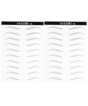 Lot de 2 Feuilles D Autocollants pour Sourcils 6D Simulation de Sourcil Imperm ables pour Maquillage Naturel Adapt s Femmes et Filles Effet R aliste Longue Dur e