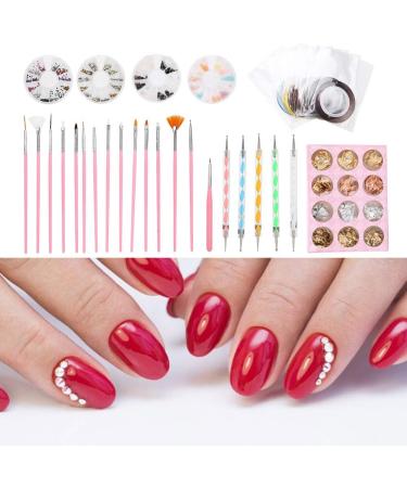 Nail Art Kit Nail Art Tools Kit DIY Nail Art Nail Art Polish Pen Tin Foil Paper - Buy Online on GoSupps.com