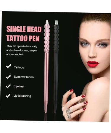 Beavorty 2pcs Supplies Beauty Makeup Eyebrow Embroidered Tool Needle Pencil Manual Multifunctional Salon Pen 1 count (Pack of 1) Black - Buy Online on GoSupps.com