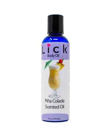 LICK Pina Colada Scented Body Oil - Luxurious Hydrating Oil for Radiant Skin Enriched with Natural Castor Almond Jojoba Oils Vitamin E. Ideal for Women Daily Care 4 fl oz.