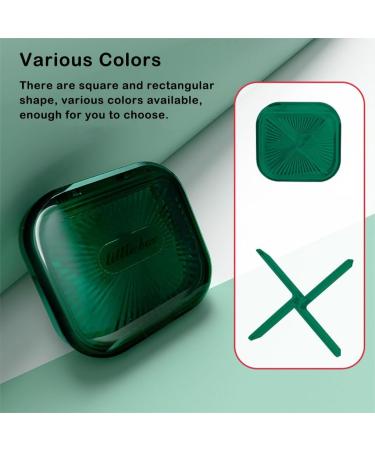 dijiusidy Portable Dental Case Braces Storage Box Seal with Partition Dust-proof Cotton Swab Holder for Travel Home Business Green S S Green - Buy Online on GoSupps.com