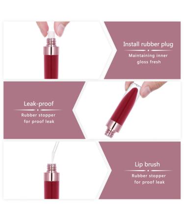 CAIYA 12Pcs Lip Gloss Tubes 6.4ml Empty Containers for DIY Lip Gloss - Pink Rose Gold | Refillable Lipstick Tubes with Rubber Stoppers - Buy Online on GoSupps.com