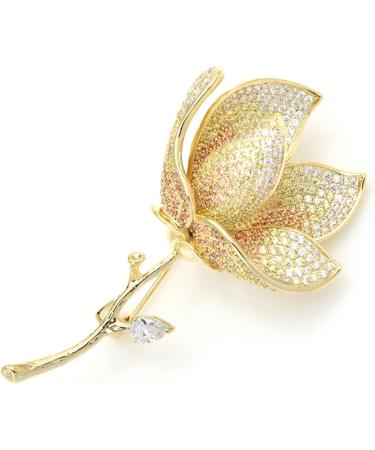 WIPPWER Pin Jewelry Gifts for Women Ladies Fashion Accessories Ladies Elegant Luxury Rhinestone Flower Brooch Flower Shape Wedding Banquet Brooch Brooches & Pins - Buy Online on GoSupps.com
