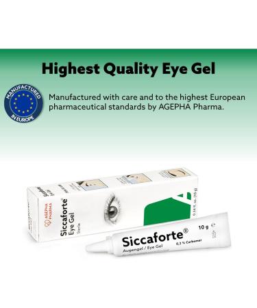 Siccaforte Eye Gel for Dry Eyes with 0.2% Carbomer for Fresh Eyes 0.35 Ounce (Pack of 1) - Buy Online on GoSupps.com