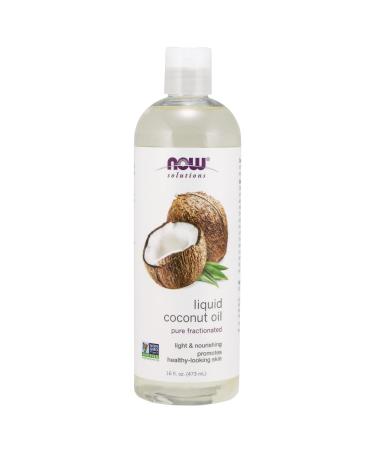Now Foods Solutions Liquid Coconut Oil Pure Fractionated 16 fl oz (473 ml)