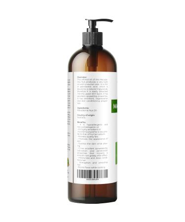 Velona Macadamia Nut Oil 8 Fl Oz - 100% Pure Natural Carrier Oil for Cooking Skin Hair & Body - Refined Cold Pressed Moisturizer - Buy Online on GoSupps.com