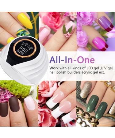 UV LED Nail Lamp 268W Fast Dryer Nail Curing Light with 66 LEDs Auto Sensor Portable Handle Nail Dryer 5 Timer Setting Larger Space - Buy Online on GoSupps.com