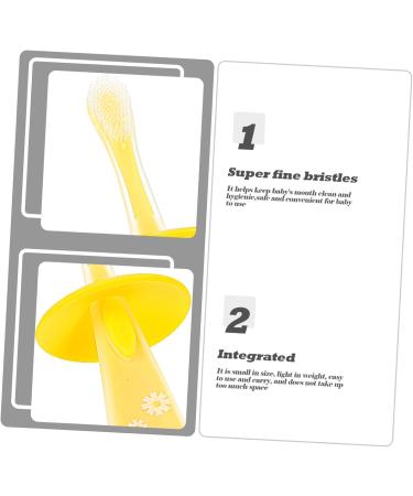 Homsfou Soft Silicone Baby Travel Toothbrush - Mouth Freshening Food-Grade Yellow - 1 Pack - Buy Online on GoSupps.com