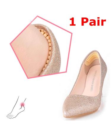 Massage Silicone Insoles | Non-Slip Shoe Cushions & Heel Inserts for Foot Protection - Beige 6mm - Buy Online on GoSupps.com