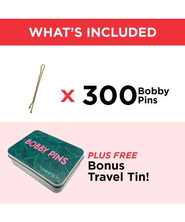Hawwwy 300-Piece Premium Gold Bobby Pins Set with Cute Storage Case - Ideal for All Hair Types - Kids, Girls, Women - Hair Pins for Buns, Thick & Thin Hair - Buy Online on GoSupps.com