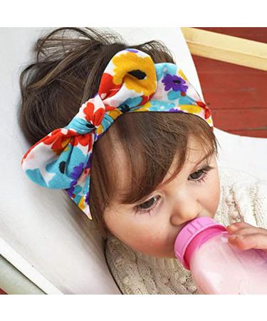 7Pcs Baby Headbands - Soft Cotton Elastic Hair Bands for Newborns | Large Loop & Wide Nylon Straps - Buy Online on GoSupps.com