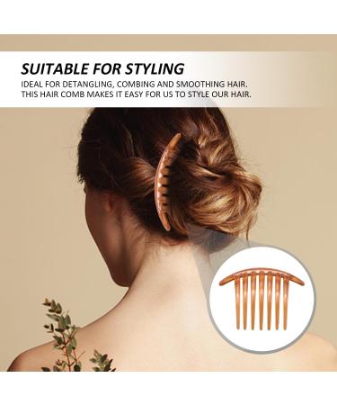 8 Pieces of Women's Hair Combs Plastic Insert Comb Bangs Comb 29-Tooth Disc Hair Comb 7-Tooth Disc Hair Comb 11-Tooth Figure Eight-Shaped Insert Comb (Brown) - Buy Online on GoSupps.com