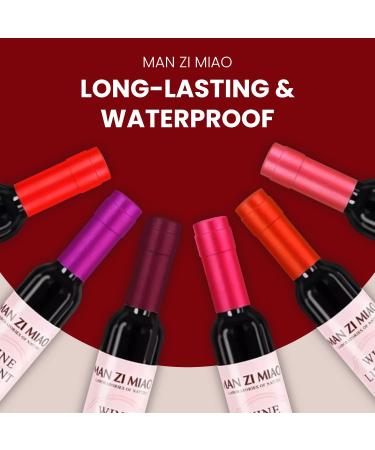 DealPlusDeal Man Zi Miao Wine Lip Tint - 6 Pcs Set | Long Lasting Waterproof Lip Gloss - Buy Online on GoSupps.com