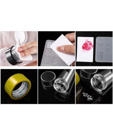 Professional Mini Transparent Nail Stamper with Silicone - Plastic Portable Small Nail Polish Stamp Transfer and 2 Scraper Set - Buy Online on GoSupps.com