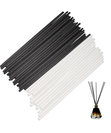 Belvanr wooden sticks for fragrance oils 100 diffuser fabric aroma diffuser rattan stick aroma sticks reed diffusor sticks fragrance sticks replacement sticks for room fragrance diffuser (black and white)