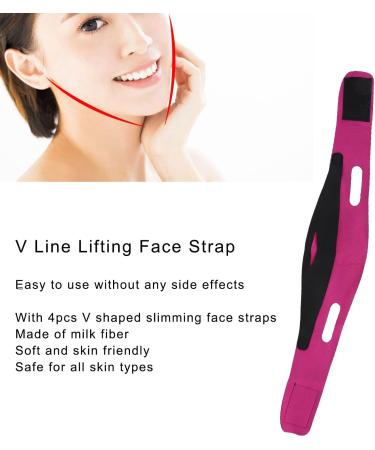 4 Pack Reusable V Line Mask Face Lifting Bandage Face Slimming Belt Double Chin Reduction Mask V Shaped Slimming Face Mask - Buy Online on GoSupps.com