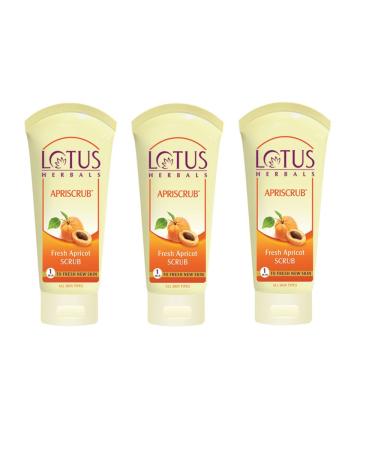 Lotus Herbals Fresh Apricot Scrub (60-ML) (Packm of 3)