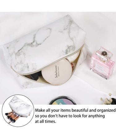 Betroy 2-Piece Marble Cosmetic Bags Set | Waterproof PU Leather Makeup & Pencil Case | Stylish Travel Wash Bag for Women - Buy Online on GoSupps.com