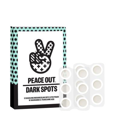 Peace Out Skincare Dark Spots. Dissolving Microneedling Dots to Reduce the Appearance of Dark Spots and Reveal Clear  Even Skin (12 dots) 2 Count (Pack of 1)