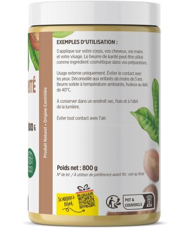  Plan te au Naturel Plan te au Naturel Shea Butter 800g - Organic - 100% Virgin - 100% Plant-Based - No Additives - Unrefined - Buy Online on GoSupps.com