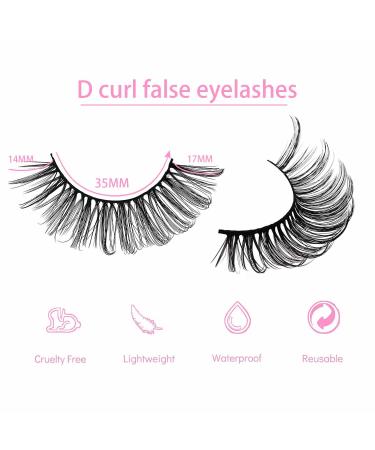 KAWAII Cat Eye Lashes - 10 Pairs of 4D Curl Soft Faux Mink Wispy Eyelashes for Natural Daily Makeup & Dating - Buy Online on GoSupps.com
