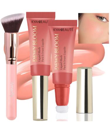 Liquid Blush  AMAZFLY Matte Face Blush Beauty Wand with Cushion Applicator  Natural Silky Smooth Creamy Liquid Blush Wand  Lightweight Blendable Liquid Blush Stick for Cheek Lip Cruelty-free (101 Ravishing)