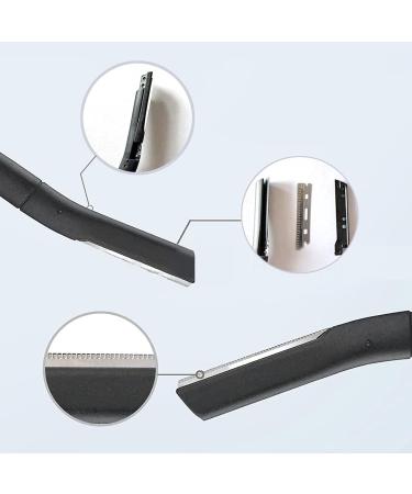 Metal Eye Brewing Trimmer - Stainless Steel Manual Eyebrow & Facial Hair Remover | Unisex Multi-Purpose Tool with 6 One-Way Blades - Buy Online on GoSupps.com