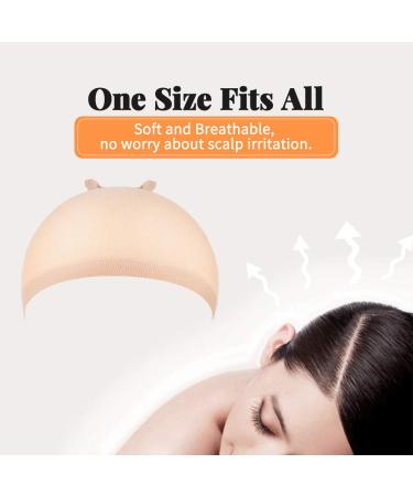 Wig Caps - IKOCO 6Pcs Beige Stocking Caps for Women's Wigs | Stretchy Nylon Material - Buy Online on GoSupps.com