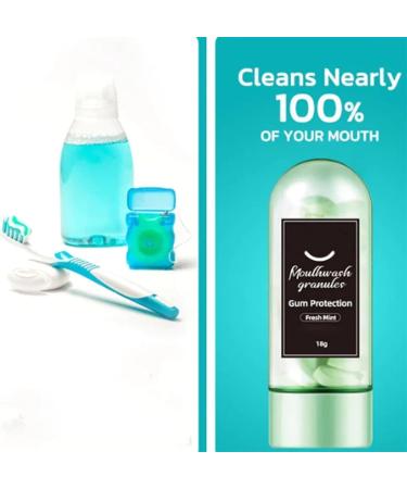 Convenient Gum Protection Pellets & Portable Toothpaste Tablets - Natural Travel Mouthwash Powder for Fresh Breath (Lemon) - Best Oral Care Solutions - Buy Online on GoSupps.com