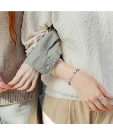 MagEnergy Titanium Steel Magnetic Bracelet for Women | Love Heart Design | Adjustable with Gift Box and Tool | Heart Pink - Buy Online on GoSupps.com