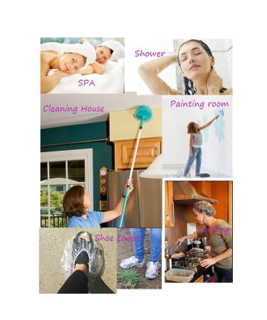 100 Pack Disposable Shower Caps - Waterproof Hair Processing Caps for Women, Men, Girls - Multi-Use Clear Transparent Caps by MrSunix - Buy Online on GoSupps.com