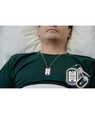 Informer Medical Alert Dog Tag - Custom Engraved Stainless Steel with 2GB USB & PHR Access | International Shipping Available - Buy Online on GoSupps.com