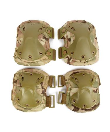 Military Tactical Knee Pads Elbow Pads Outdoor Sports Combat Knee & Elbow Protective Pads Skate CP Camo Skate Protective Pad Army Combat Airsoft Hunting Paintball Swat