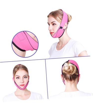 minkissy V Line Chin up Waist Band Facial Lifting Slimming Belts V Line Chin up Belt Body Belt Cheek Girdle Anti-double Chin Hip Belt Anti-wrinkle Band Lifting Belt 24.3x19cm Rosy - Buy Online on GoSupps.com