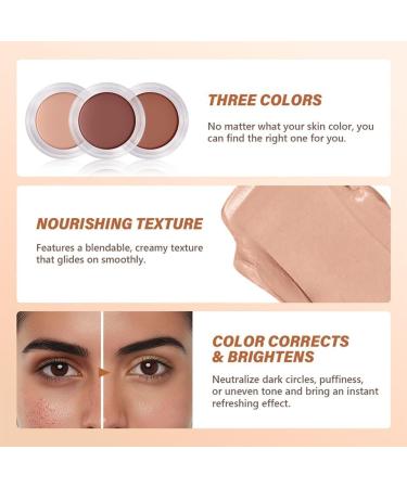  SONGVISON Under Eye Brightener & Full Coverage Corrector lightweight hydrating formula crease-free and long-lasting brightening makeup for women (#3 Golden Toffee) - Buy Online on GoSupps.com