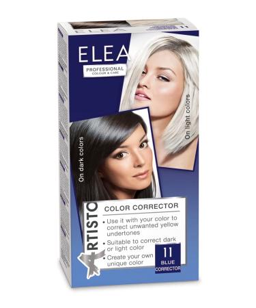 Correcteur de couleur Elea Professional Artisto - No. 11 Bleu | 120 ml | utiliser avec votre couleur pour corriger les nuances jaunes ind sirables bleu 171 g (Lot de 1)