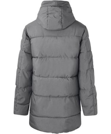 Buy Women's Long Warm Quilted Winter Jacket - Stylish & Padded Ski Coats in Blue & Gray Sizes Up to 3XL - Buy Online on GoSupps.com
