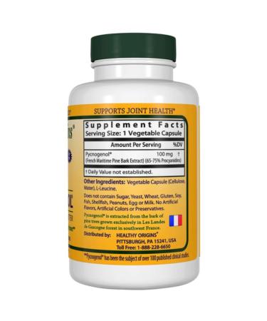 Healthy Origins Pycnogenol 100mg - 30 VCaps - Buy Online on GoSupps.com