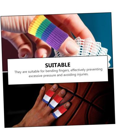 FRCOLOR 30pcs Rainbow Finger Cots & Splints | Anti-Skid Finger Covers & Thumb Sleeves for Sports | Elastic Finger Braces for Basketball & Wrist Support - Buy Online on GoSupps.com