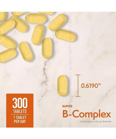 Members Mark B Complex Tablets (300 Count.) High Potency B Vitamins with Biotin Energy Support Daily Use - Buy Online on GoSupps.com